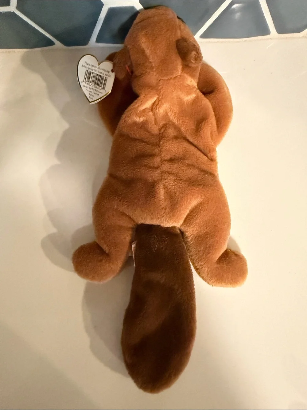 Vintage Ty Beanie Baby - Bucky the Beaver (Style 4016) - Retired 1995